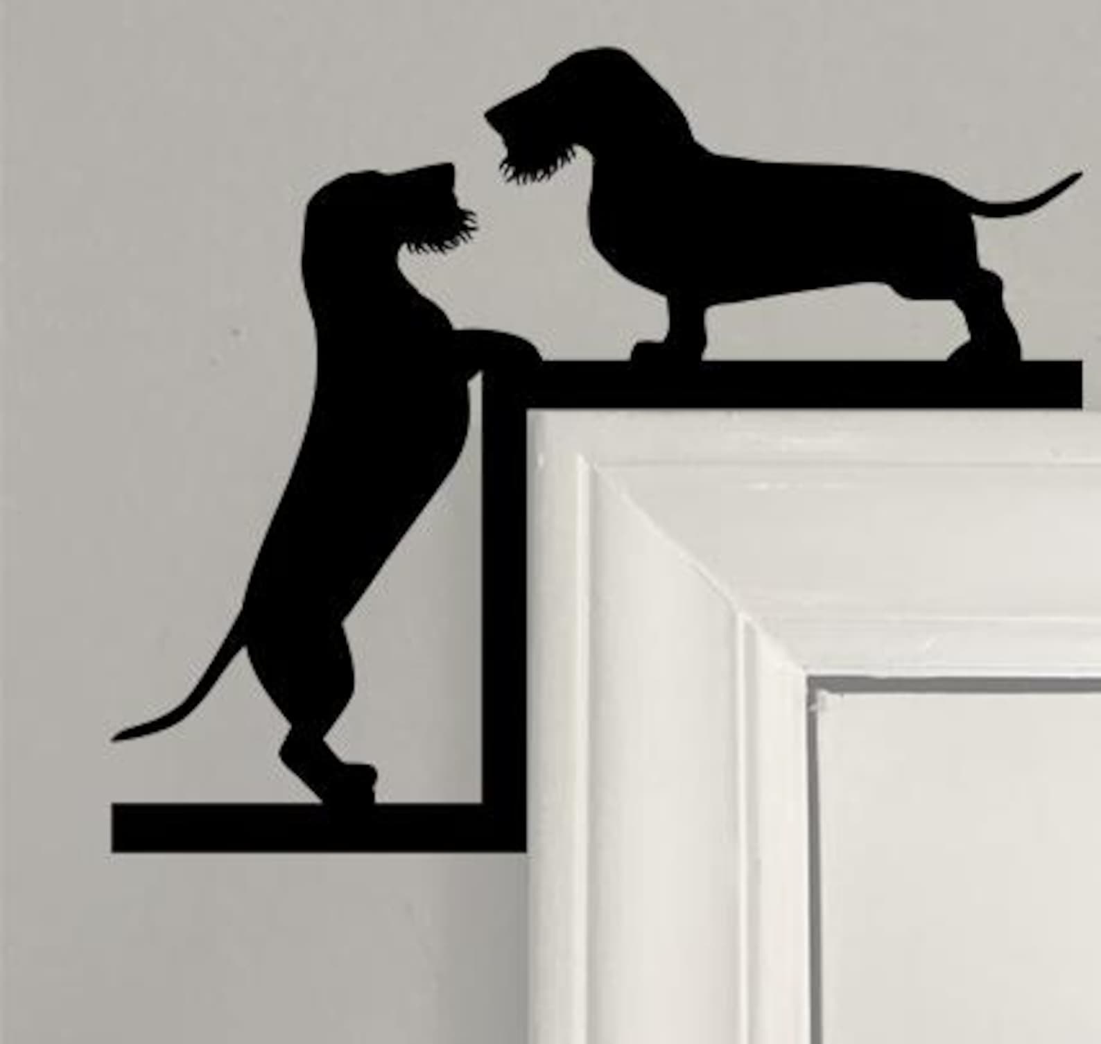 Large Wire Haired Wiener Dog Corner Accent