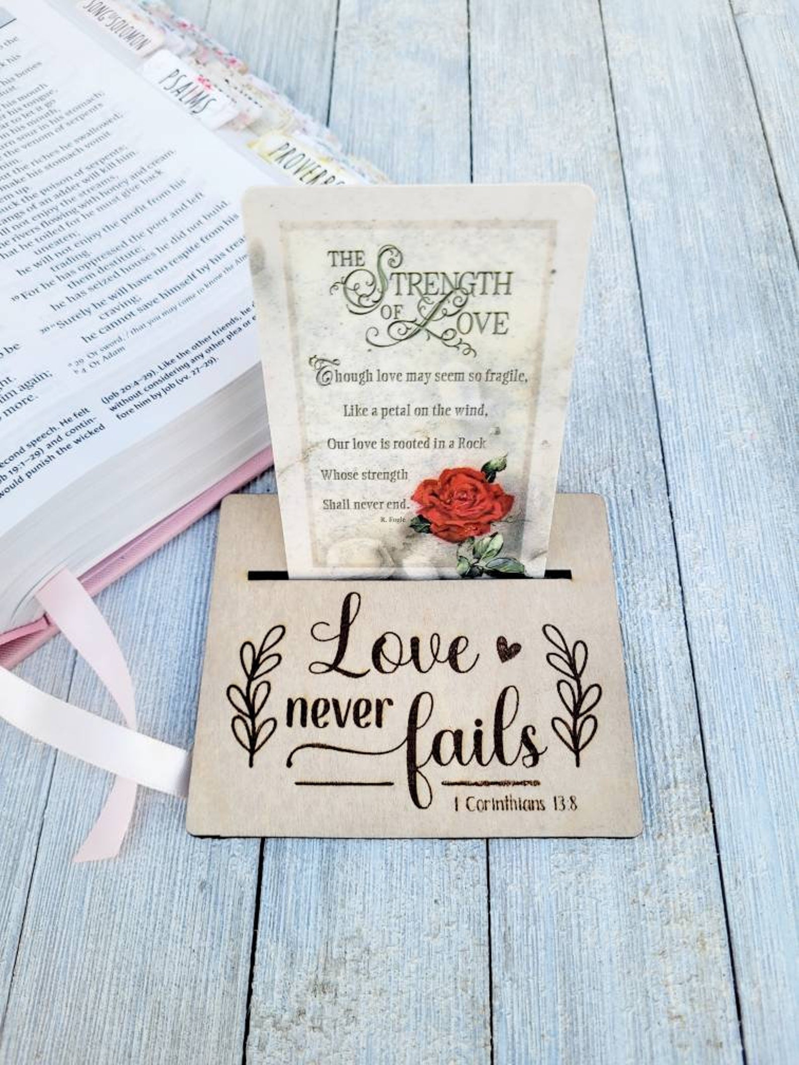 Love Never Fails Card Holder