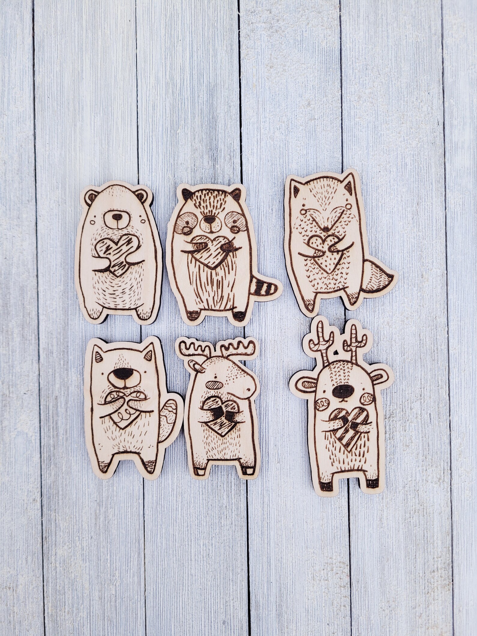 Woodland Valentine's Friends Pocket Toys